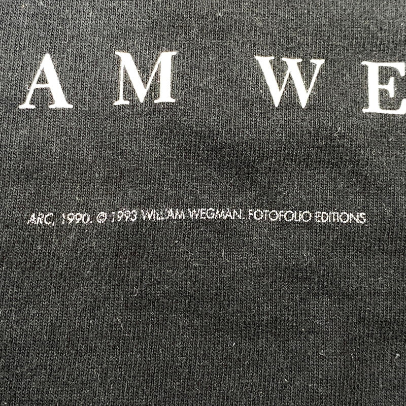 【中古品】【メンズ】 FRUIT OF THE LOOM フルーツオブザルーム c1993 USA製 両シングル WILLIAM WEGMAN ART TEE ウィリアム ウェグマン アート Tシャツ トップス 半袖 146-260728-cs-07-izu サイズ：L カラー：ブラック 万代Net店