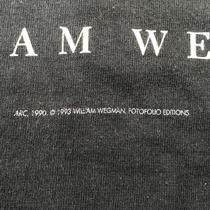 【中古品】【メンズ】 FRUIT OF THE LOOM フルーツオブザルーム c1993 USA製 両シングル WILLIAM WEGMAN ART TEE ウィリアム ウェグマン アート Tシャツ トップス 半袖 146-260728-cs-07-izu サイズ：L カラー：ブラック 万代Net店
