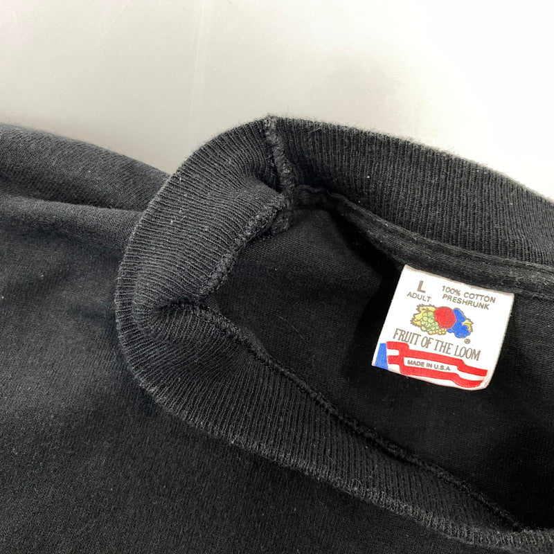 【中古品】【メンズ】 FRUIT OF THE LOOM フルーツオブザルーム c1993 USA製 両シングル WILLIAM WEGMAN ART TEE ウィリアム ウェグマン アート Tシャツ トップス 半袖 146-260728-cs-07-izu サイズ：L カラー：ブラック 万代Net店
