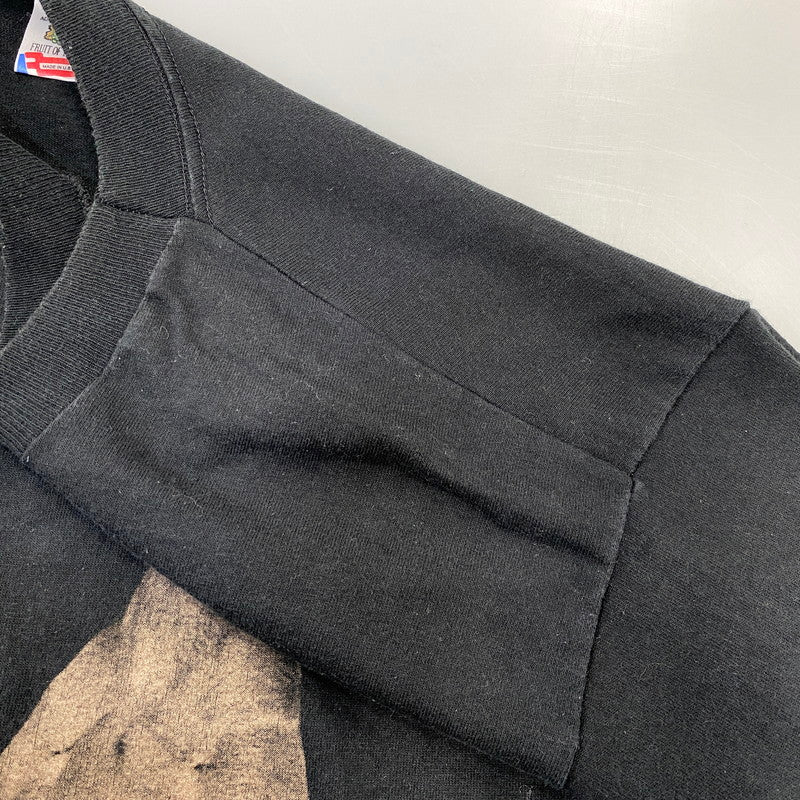 【中古品】【メンズ】 FRUIT OF THE LOOM フルーツオブザルーム c1993 USA製 両シングル WILLIAM WEGMAN ART TEE ウィリアム ウェグマン アート Tシャツ トップス 半袖 146-260728-cs-07-izu サイズ：L カラー：ブラック 万代Net店