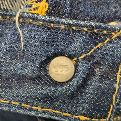 【中古品】【メンズ】 Levi's リーバイス BIG E S501XX DENIM PANTS 1944MODEL 44501-0022 デニムパンツ ジーンズ 刻印555 USA製 月桂樹ボタン ペンキステッチ Vステッチ 157-260729-as-02-izu サイズ：32×36 カラー：インディゴ 万代Net店