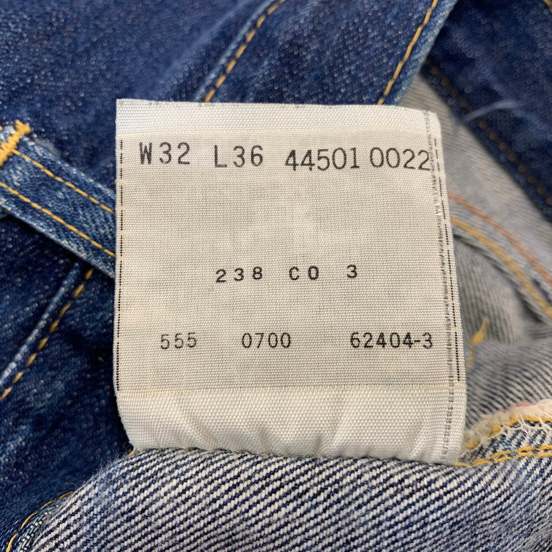 【中古品】【メンズ】 Levi's リーバイス BIG E S501XX DENIM PANTS 1944MODEL 44501-0022 デニムパンツ ジーンズ 刻印555 USA製 月桂樹ボタン ペンキステッチ Vステッチ 157-260729-as-02-izu サイズ：32×36 カラー：インディゴ 万代Net店