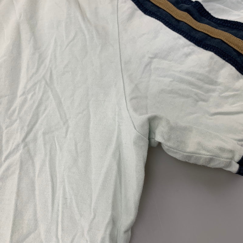 【現状渡し品】【メンズ】 DRIES VAN NOTEN ドリス ヴァン ノッテン ポルトガル製 HALF ZIP LINE TEE ハーフ ジップ ライン Tシャツ トップス 半袖 141-260727-ya-04-izu サイズ：L カラー：ライトブルー 万代Net店