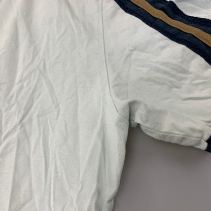 【現状渡し品】【メンズ】 DRIES VAN NOTEN ドリス ヴァン ノッテン ポルトガル製 HALF ZIP LINE TEE ハーフ ジップ ライン Tシャツ トップス 半袖 141-260727-ya-04-izu サイズ：L カラー：ライトブルー 万代Net店