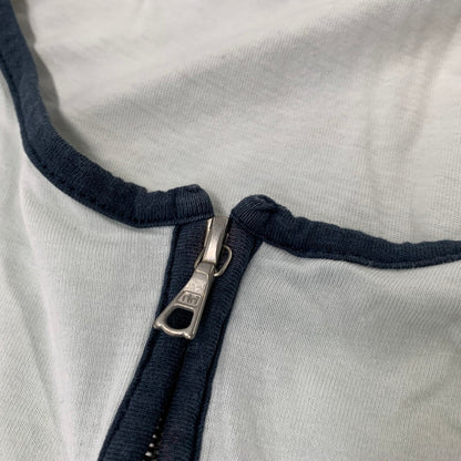 【現状渡し品】【メンズ】 DRIES VAN NOTEN ドリス ヴァン ノッテン ポルトガル製 HALF ZIP LINE TEE ハーフ ジップ ライン Tシャツ トップス 半袖 141-260727-ya-04-izu サイズ：L カラー：ライトブルー 万代Net店