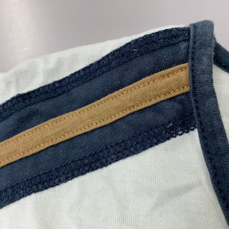 【現状渡し品】【メンズ】 DRIES VAN NOTEN ドリス ヴァン ノッテン ポルトガル製 HALF ZIP LINE TEE ハーフ ジップ ライン Tシャツ トップス 半袖 141-260727-ya-04-izu サイズ：L カラー：ライトブルー 万代Net店