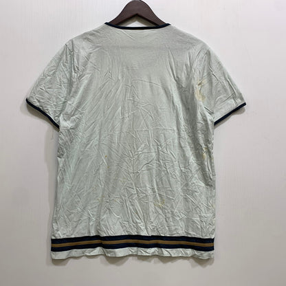 【現状渡し品】【メンズ】 DRIES VAN NOTEN ドリス ヴァン ノッテン ポルトガル製 HALF ZIP LINE TEE ハーフ ジップ ライン Tシャツ トップス 半袖 141-260727-ya-04-izu サイズ：L カラー：ライトブルー 万代Net店