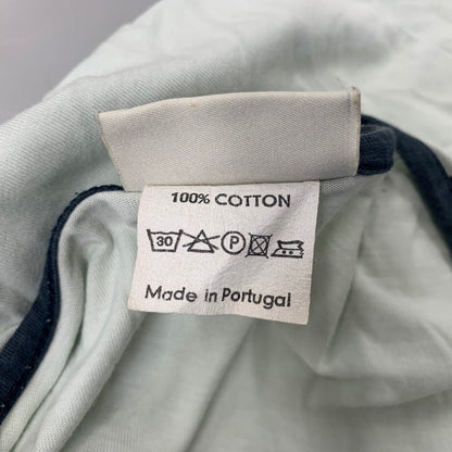 【現状渡し品】【メンズ】 DRIES VAN NOTEN ドリス ヴァン ノッテン ポルトガル製 HALF ZIP LINE TEE ハーフ ジップ ライン Tシャツ トップス 半袖 141-260727-ya-04-izu サイズ：L カラー：ライトブルー 万代Net店