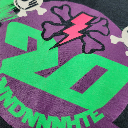 【中古品】【メンズ】 UNDERCOVER アンダーカバー カオティックディスコード期 01SS LONDON NITE ロンドンナイト 20TH ANNIVERSARY CROSS BONE TEE アニバーサリー クロスボーン Tシャツ トップス 半袖 140-260727-ya-11-izu サイズ：下記参照 カラー：ネイビー 万代Net店