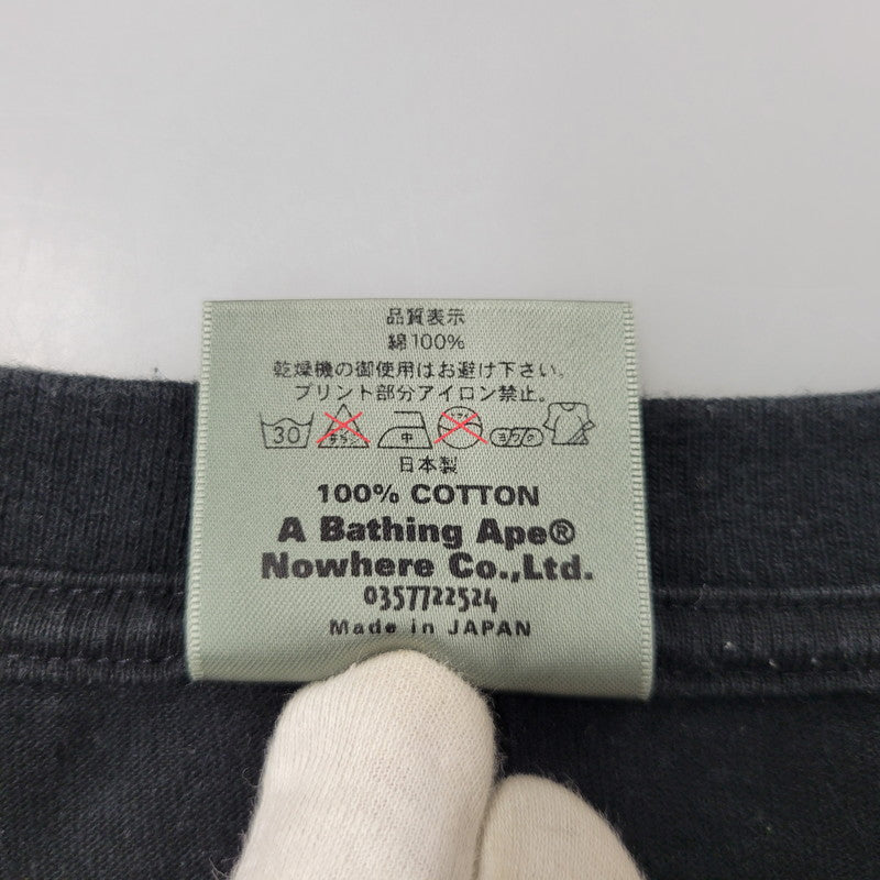 【中古品】【メンズ】 A BATHING APE アベイシングエイプ BABY MILO SS TEE ベイビーミロ 半袖 Tシャツ 初期タグ プリント トップス 142-260728-ay-04-izu サイズ：M カラー：ブラック 万代Net店