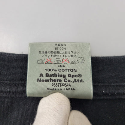 【中古品】【メンズ】 A BATHING APE アベイシングエイプ BABY MILO SS TEE ベイビーミロ 半袖 Tシャツ 初期タグ プリント トップス 142-260728-ay-04-izu サイズ：M カラー：ブラック 万代Net店