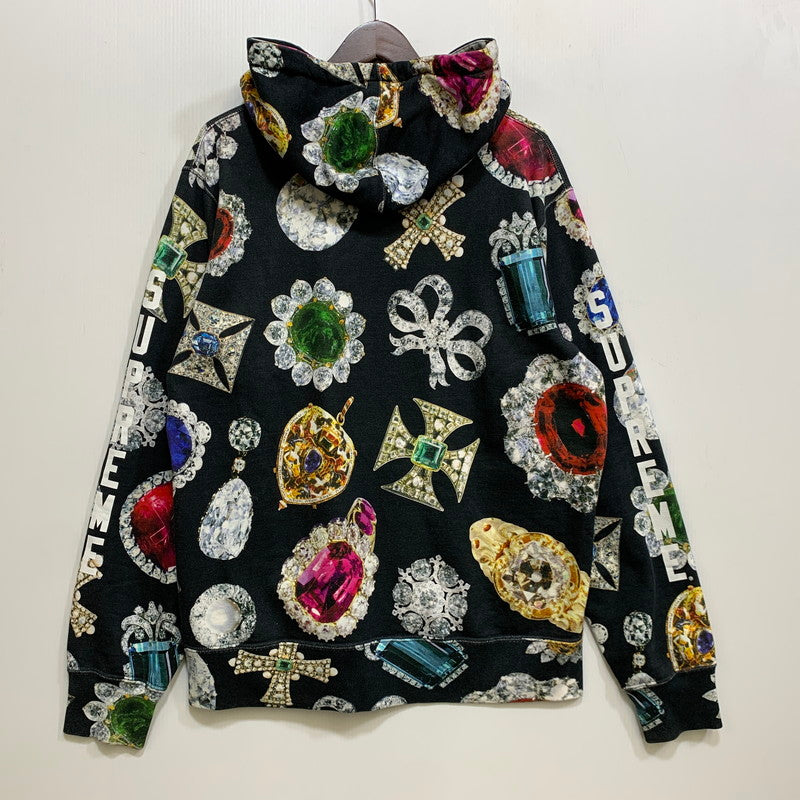 【中古品】【メンズ】 SUPREME シュプリーム JEWELS HOODED SWEATSHIRT ジュエルズ フーデッド スウェットシャツ パーカー トップス 149-260728-kh-16-izu サイズ：M カラー：ブラック系 万代Net店