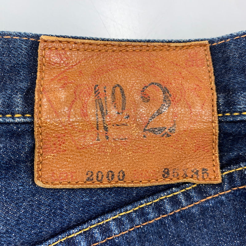 【中古品】【メンズ】 EVISU エヴィス PAINT DENIM PANTS LOT.2000 ペイントデニムパンツ ジーンズ NO.2 Wカモメ 156-260729-as-09-izu サイズ：35×35 カラー：インディゴ 万代Net店