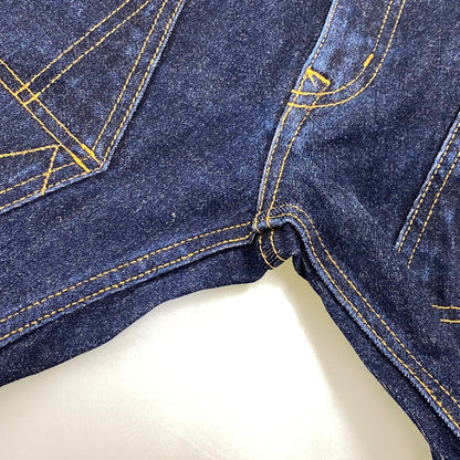 【中古品】【メンズ】 KOJIMA GENES コジマジーンズ DIAMOND STITCH DOUBLE KNEE STRAIGHT DENIM PANTS ダイアモンド ステッチ ダブル ニー ストレート デニム パンツ ボトムス ズボン 156-260730-cs-15-izu サイズ：34 カラー：インディゴ 万代Net店