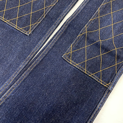 【中古品】【メンズ】 KOJIMA GENES コジマジーンズ DIAMOND STITCH DOUBLE KNEE STRAIGHT DENIM PANTS ダイアモンド ステッチ ダブル ニー ストレート デニム パンツ ボトムス ズボン 156-260730-cs-15-izu サイズ：34 カラー：インディゴ 万代Net店