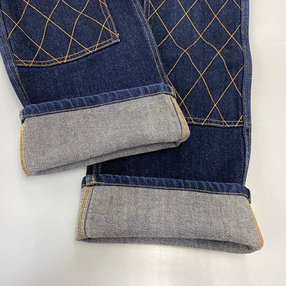 【中古品】【メンズ】 KOJIMA GENES コジマジーンズ DIAMOND STITCH DOUBLE KNEE STRAIGHT DENIM PANTS ダイアモンド ステッチ ダブル ニー ストレート デニム パンツ ボトムス ズボン 156-260730-cs-15-izu サイズ：34 カラー：インディゴ 万代Net店
