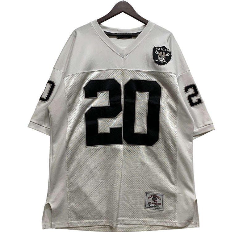 【中古品】【メンズ】 USED THROW BACKS CLASSIC RAIDERS MCFADDEN #20 GAME SHIRT ゲームシャツ 半袖 146-260726-as-02-izu サイズ：XL カラー：ホワイト 万代Net店