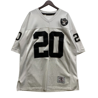 【中古品】【メンズ】 USED THROW BACKS CLASSIC RAIDERS MCFADDEN #20 GAME SHIRT ゲームシャツ 半袖 146-260726-as-02-izu サイズ：XL カラー：ホワイト 万代Net店