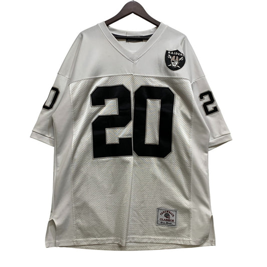【中古品】【メンズ】 USED THROW BACKS CLASSIC RAIDERS MCFADDEN #20 GAME SHIRT ゲームシャツ 半袖 146-260726-as-02-izu サイズ：XL カラー：ホワイト 万代Net店