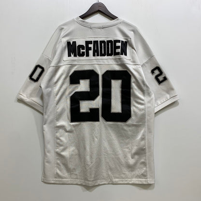 【中古品】【メンズ】 USED THROW BACKS CLASSIC RAIDERS MCFADDEN #20 GAME SHIRT ゲームシャツ 半袖 146-260726-as-02-izu サイズ：XL カラー：ホワイト 万代Net店