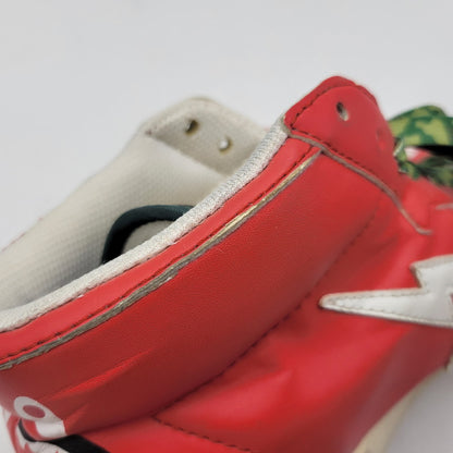 【現状渡し品】【メンズ】 A BATHING APE アベイシングエイプ SHARK LEATHER BIG TONGUE ULTRA SKULL STA HI シャーク レザー ビッグ タング ウルトラ スカル エスティーエー ハイ スニーカー 靴 162-260727-ya-15-izu サイズ：27.5cm カラー：レッド×ホワイト 万代Net店