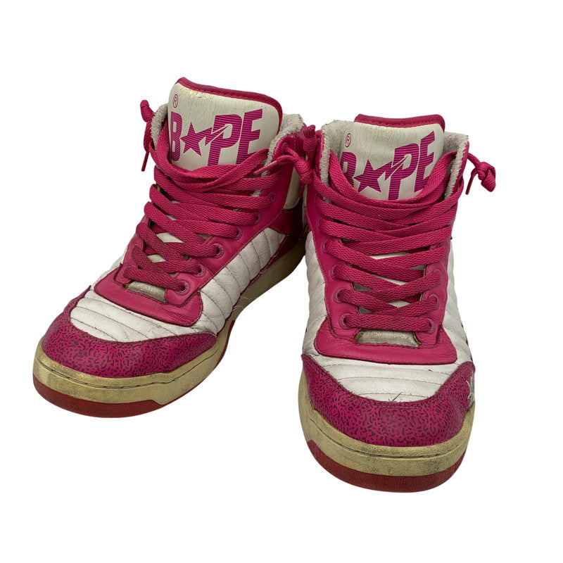 【現状渡し品】【メンズ】 A BATHING APE アベイシングエイプ BAPE STA 88 HI FS-039 ベイプスタ スニーカー シューズ 靴 162-260726-as-01-izu サイズ：27.5cm カラー：ピンク×ホワイト 万代Net店