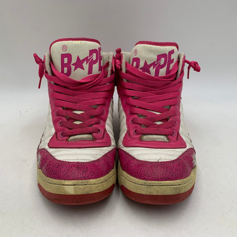 【現状渡し品】【メンズ】 A BATHING APE アベイシングエイプ BAPE STA 88 HI FS-039 ベイプスタ スニーカー シューズ 靴 162-260726-as-01-izu サイズ：27.5cm カラー：ピンク×ホワイト 万代Net店