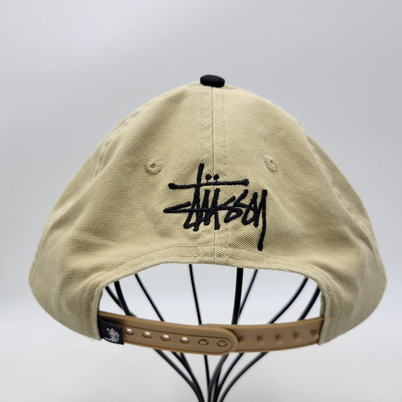 【中古品】【メンズ/レディース】 STUSSY ステューシー VINTAGE S LOW PRO SNAPBACK CAP ヴィンテージ Sロゴ ロープロ スナップバック キャップ 帽子 185-260727-as-06-izu サイズ：F カラー：ベージュ×ブラック 万代Net店
