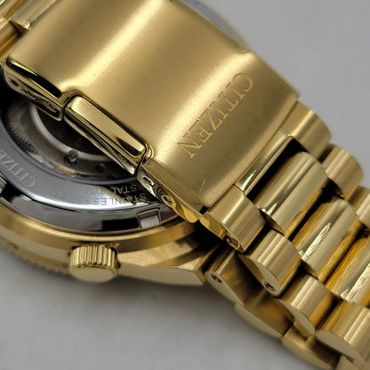 【中古品】【メンズ/レディース】 CITIZEN シチズン NJ0232-53X COLLECTION TSUYOSA SHORE コレクション ツヨサ ショア 腕時計 時計 197-260727-ya-12-izu カラー：ゴールド×グリーン 万代Net店