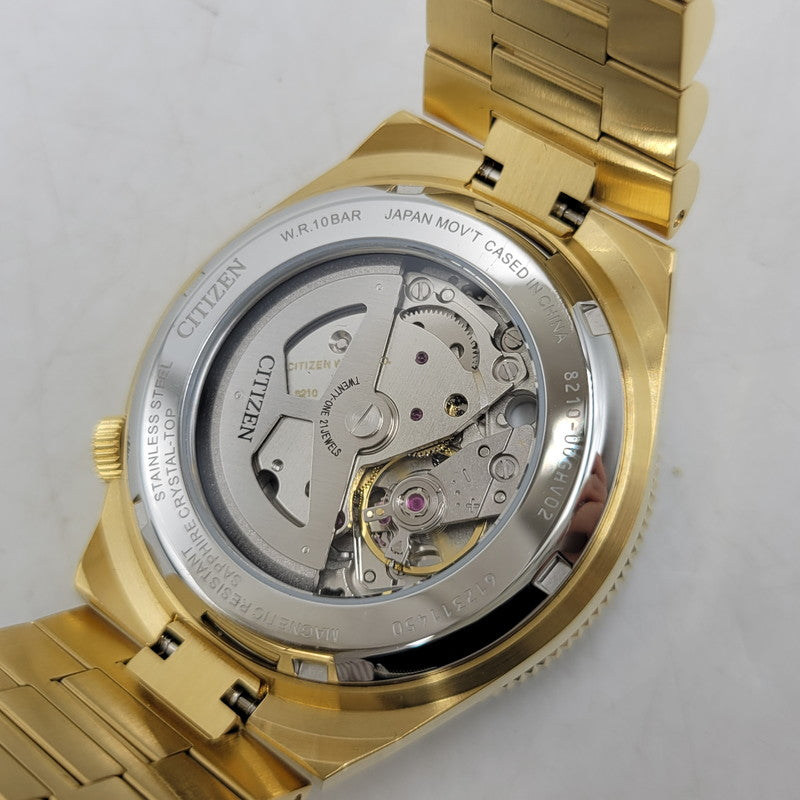 【中古品】【メンズ/レディース】 CITIZEN シチズン NJ0232-53X COLLECTION TSUYOSA SHORE コレクション ツヨサ ショア 腕時計 時計 197-260727-ya-12-izu カラー：ゴールド×グリーン 万代Net店