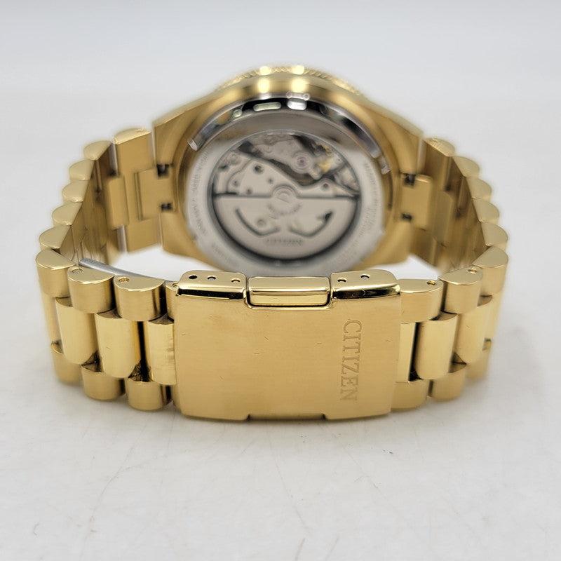 【中古品】【メンズ/レディース】 CITIZEN シチズン NJ0232-53X COLLECTION TSUYOSA SHORE コレクション ツヨサ ショア 腕時計 時計 197-260727-ya-12-izu カラー：ゴールド×グリーン 万代Net店