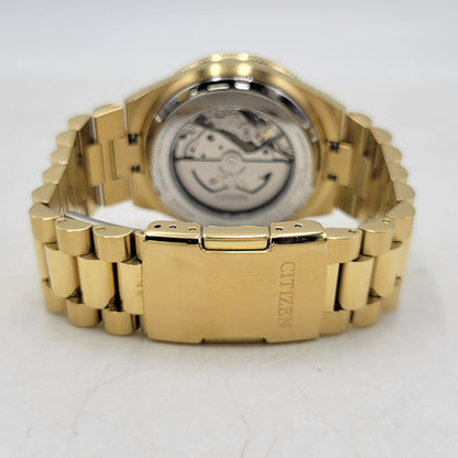 【中古品】【メンズ/レディース】 CITIZEN シチズン NJ0232-53X COLLECTION TSUYOSA SHORE コレクション ツヨサ ショア 腕時計 時計 197-260727-ya-12-izu カラー：ゴールド×グリーン 万代Net店