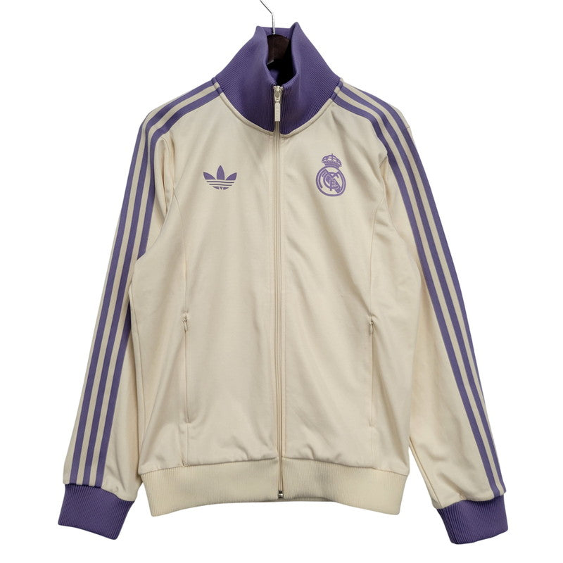 【中古品】【メンズ】 adidas アディダス REAL MADRID LIFESTYLER OG TRACK TOP IY0058 レアル・マドリード トラックトップ ジャージ トップス 148-260728-ay-06-izu サイズ：L カラー：WONDER WHITE/MAGIC LILAC 万代Net店