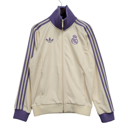 【中古品】【メンズ】 adidas アディダス REAL MADRID LIFESTYLER OG TRACK TOP IY0058 レアル・マドリード トラックトップ ジャージ トップス 148-260728-ay-06-izu サイズ：L カラー：WONDER WHITE/MAGIC LILAC 万代Net店
