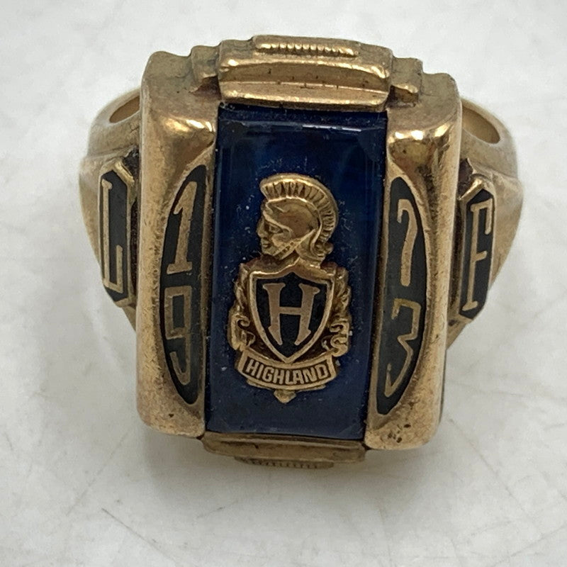 【中古品】【メンズ/レディース】 HERFF JONES ハーフジョンズ 10K HIGHLAND CLASS RING リング 指輪 アクセサリー 192-260806-as-20-izu カラー：ゴールド 万代Net店