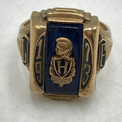 【中古品】【メンズ/レディース】 HERFF JONES ハーフジョンズ 10K HIGHLAND CLASS RING リング 指輪 アクセサリー 192-260806-as-20-izu カラー：ゴールド 万代Net店