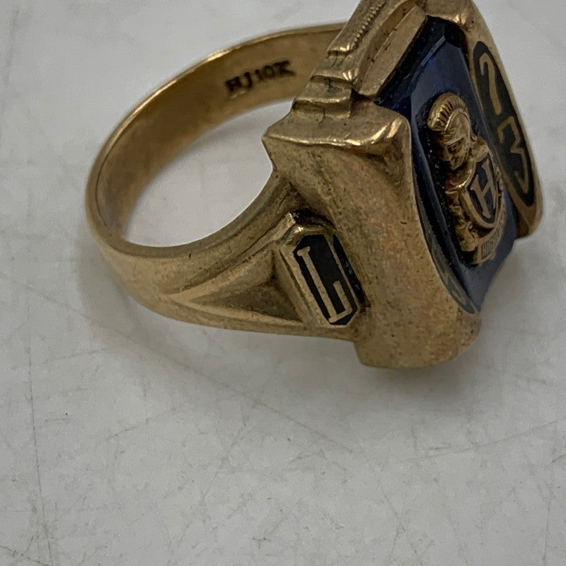 【中古品】【メンズ/レディース】 HERFF JONES ハーフジョンズ 10K HIGHLAND CLASS RING リング 指輪 アクセサリー 192-260806-as-20-izu カラー：ゴールド 万代Net店