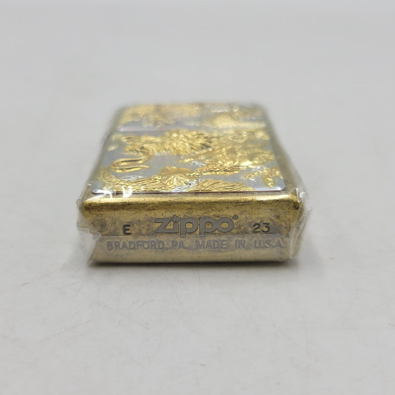 【中古美品】【メンズ/レディース】 ZIPPO ジッポ 3D DRAGON 23年製 喫煙具 ライター 206-260727-as-03-izu カラー：ゴールド×シルバー 万代Net店