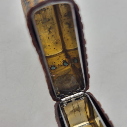 【中古品】【メンズ/レディース】 ZIPPO ジッポ LIZARD SKIN LEATHER 22年製 喫煙具 ライター 206-260727-as-02-izu カラー：ブラウン系×ブラック 万代Net店