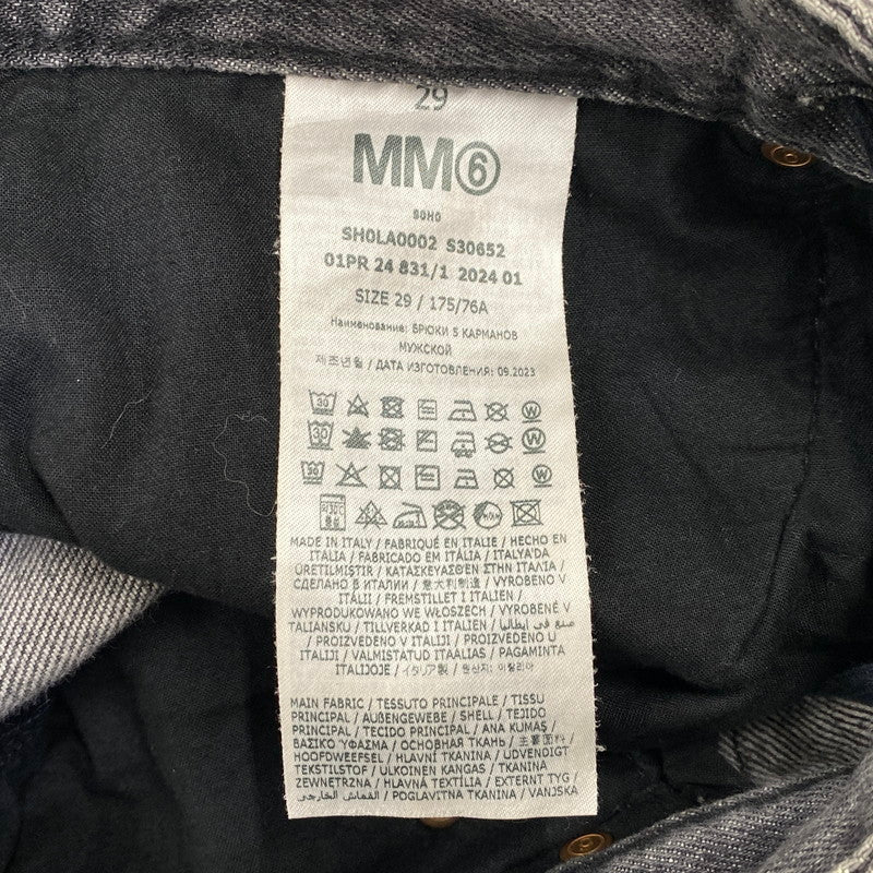 【中古品】【メンズ】 MM6 MAISON MARGIELA エムエムシックス メゾンマルジェラ SH0LA0002 24SS RAW JEANS ロウ ジーンズ パンツ ボトムス ズボン 152-260728-cs-06-izu サイズ：29 カラー：ブラック 万代Net店