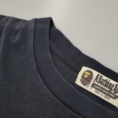【中古品】【メンズ】 A BATHING APE アベイシングエイプ COLLEGE PRINT LS TEE カレッジ プリント ロングスリーブ Tシャツ プリント 長袖 トップス 142-260728-ay-05-izu サイズ：M カラー：ブラック 万代Net店