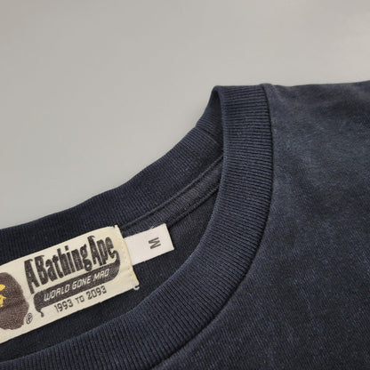 【中古品】【メンズ】 A BATHING APE アベイシングエイプ COLLEGE PRINT LS TEE カレッジ プリント ロングスリーブ Tシャツ プリント 長袖 トップス 142-260728-ay-05-izu サイズ：M カラー：ブラック 万代Net店