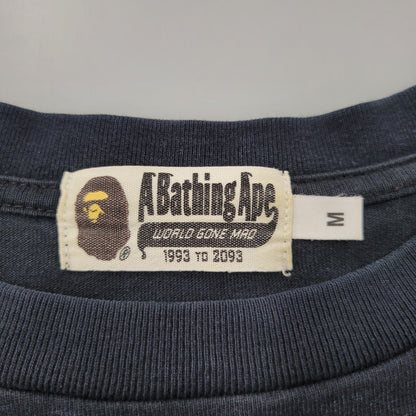 【中古品】【メンズ】 A BATHING APE アベイシングエイプ COLLEGE PRINT LS TEE カレッジ プリント ロングスリーブ Tシャツ プリント 長袖 トップス 142-260728-ay-05-izu サイズ：M カラー：ブラック 万代Net店
