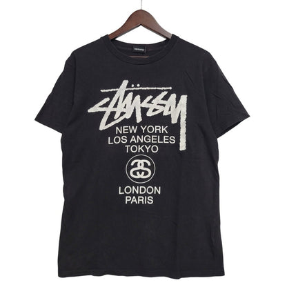 【中古品】【メンズ】 STUSSY ステューシー WORD TOUR SS TEE ワールドツアー 半袖 Tシャツ プリント トップス 142-260728-ay-01-izu サイズ：S カラー：ブラック 万代Net店