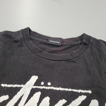 【中古品】【メンズ】 STUSSY ステューシー WORD TOUR SS TEE ワールドツアー 半袖 Tシャツ プリント トップス 142-260728-ay-01-izu サイズ：S カラー：ブラック 万代Net店