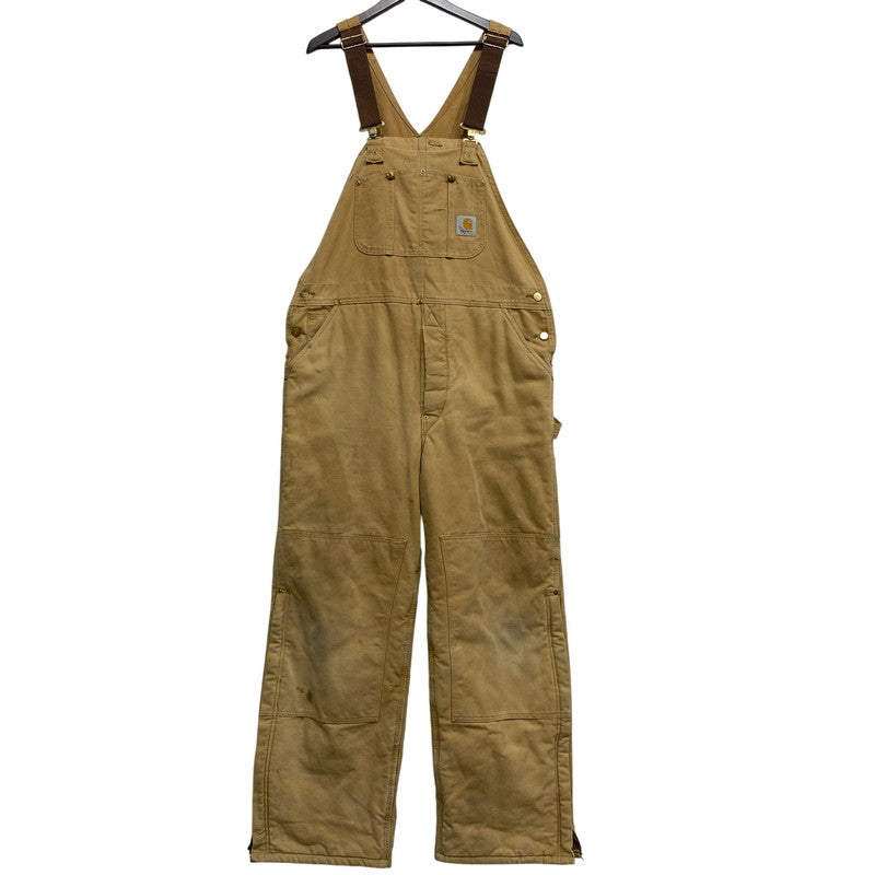 【現状渡し品】【メンズ】 CARHARTT カーハート USA製 星タグ DUCK DOUBLEKNEE QUILTING OVER ALL ダック ダブルニー キルティング オーバーオール 157-260729-kh-05-izu カラー：ベージュ 万代Net店
