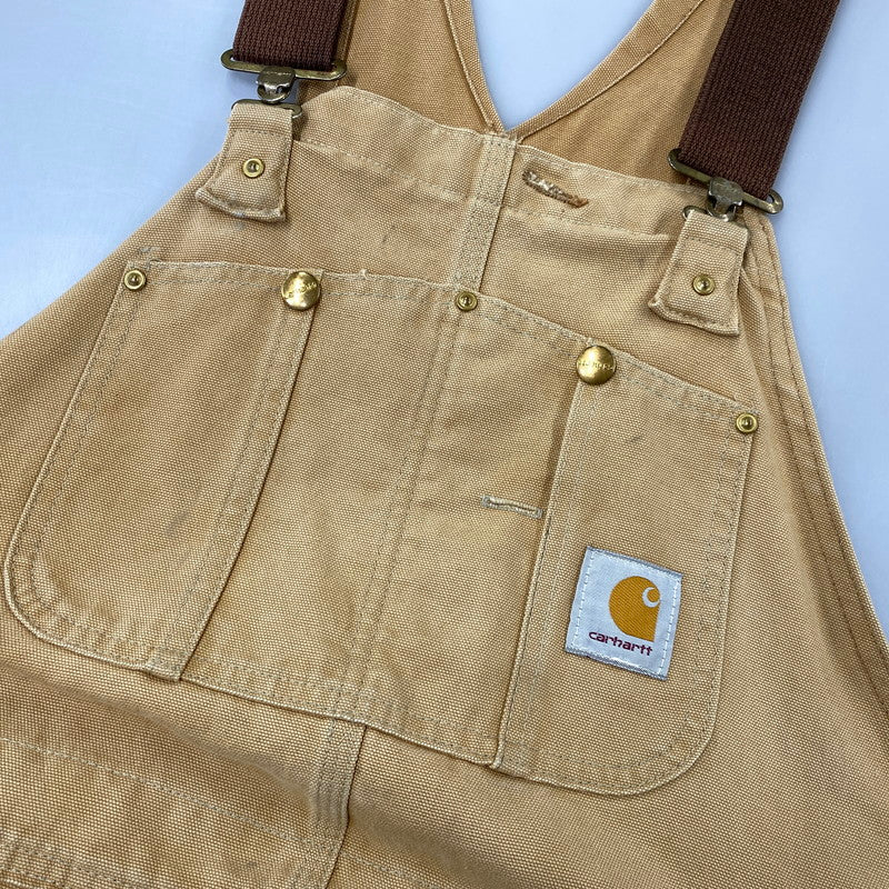 【現状渡し品】【メンズ】 CARHARTT カーハート USA製 星タグ DUCK DOUBLEKNEE QUILTING OVER ALL ダック ダブルニー キルティング オーバーオール 157-260729-kh-05-izu カラー：ベージュ 万代Net店