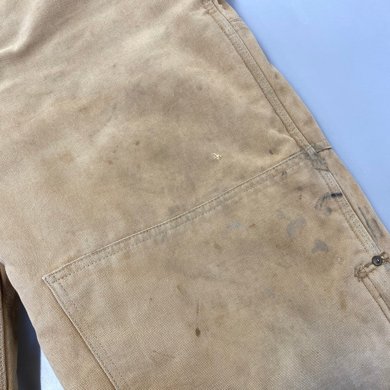 【現状渡し品】【メンズ】 CARHARTT カーハート USA製 星タグ DUCK DOUBLEKNEE QUILTING OVER ALL ダック ダブルニー キルティング オーバーオール 157-260729-kh-05-izu カラー：ベージュ 万代Net店