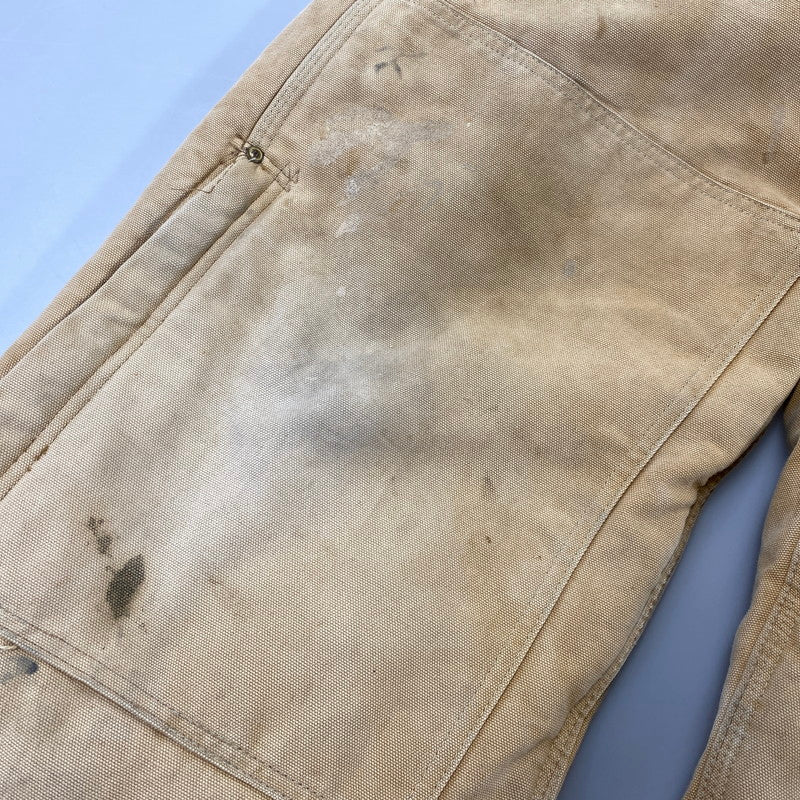 【現状渡し品】【メンズ】 CARHARTT カーハート USA製 星タグ DUCK DOUBLEKNEE QUILTING OVER ALL ダック ダブルニー キルティング オーバーオール 157-260729-kh-05-izu カラー：ベージュ 万代Net店