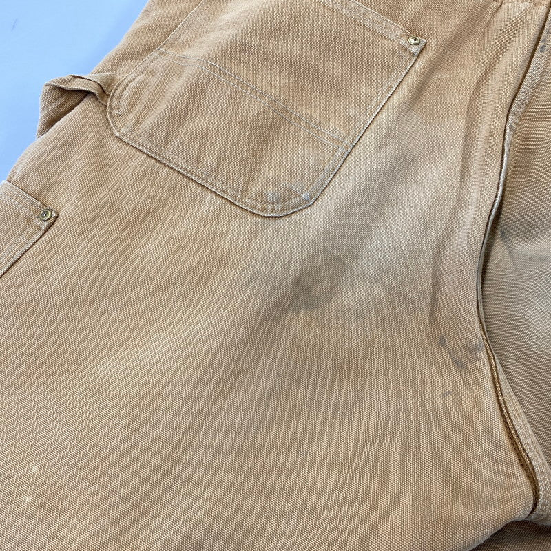 【現状渡し品】【メンズ】 CARHARTT カーハート USA製 星タグ DUCK DOUBLEKNEE QUILTING OVER ALL ダック ダブルニー キルティング オーバーオール 157-260729-kh-05-izu カラー：ベージュ 万代Net店
